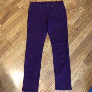 Purple skinny jeans, size 29/8.